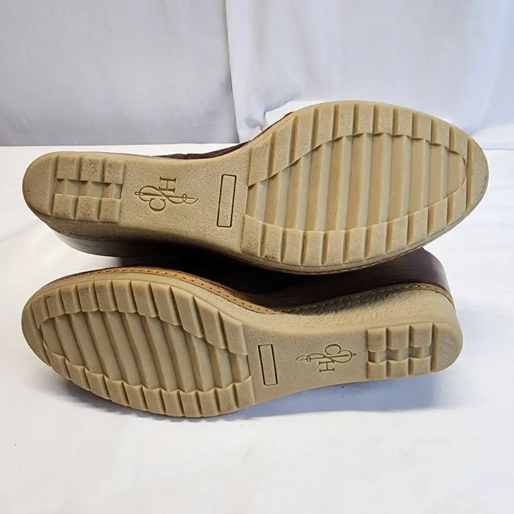Cole Haan Brown Suede Wedge Ankle Boots